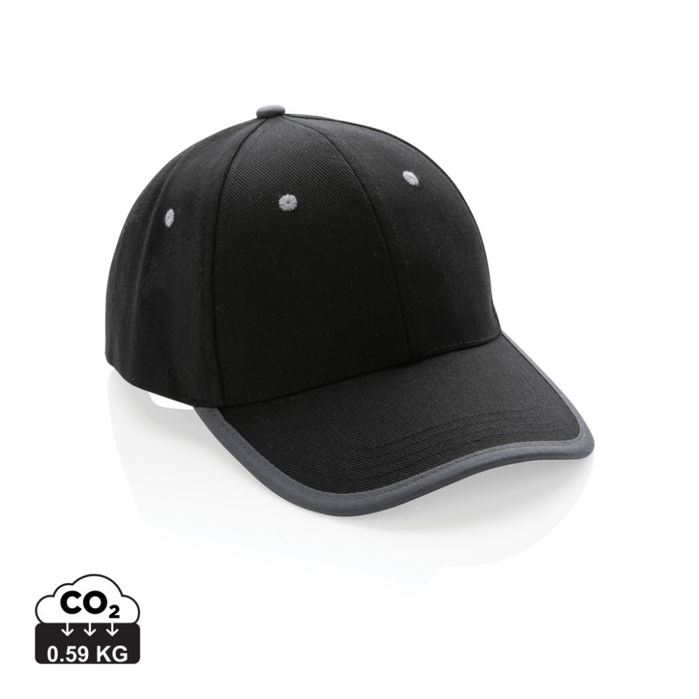 Logo trade promotional merchandise image of: Impact AWARE™ Brushed rcotton 6 panel contrast cap 280gr