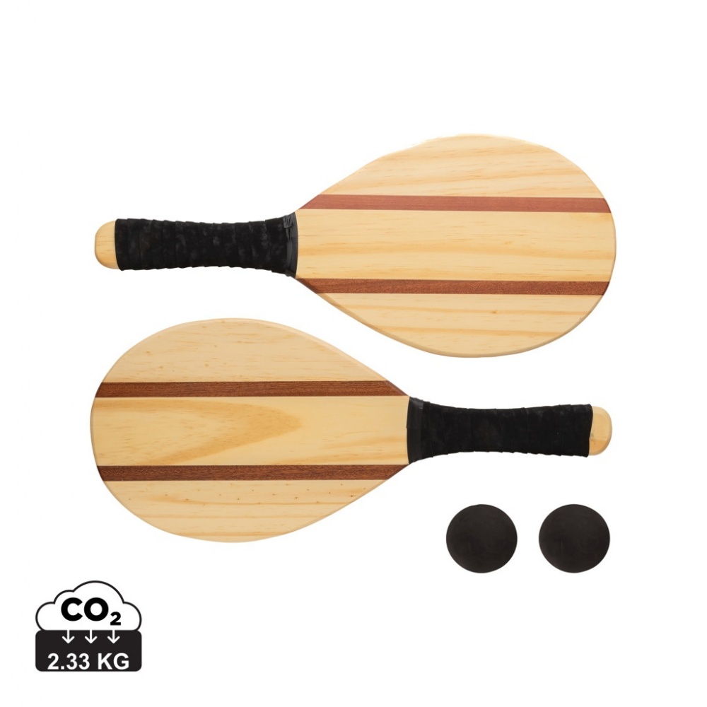 Logotrade advertising product image of: Wooden frescobol tennis set