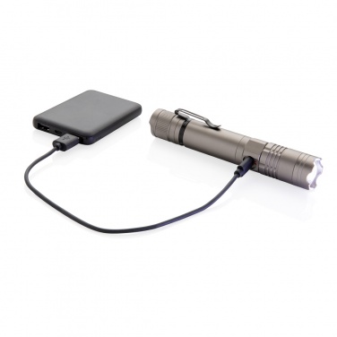 Logo trade promotional item photo of: Rechargeable 3W flashlight