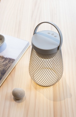 Logo trade corporate gift photo of: Aurora RCS recycled plastic USB re-chargeable table lamp