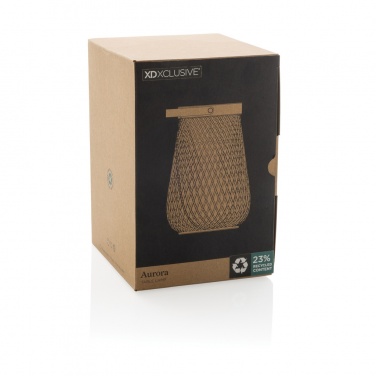 Logotrade promotional product picture of: Aurora RCS recycled plastic USB re-chargeable table lamp