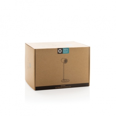 Logo trade promotional merchandise image of: Zenara RCS recycled plastic and cork 15W wireless desk lamp
