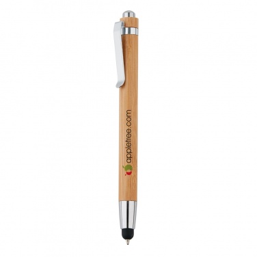 Logo trade promotional merchandise photo of: Bamboo stylus pen
