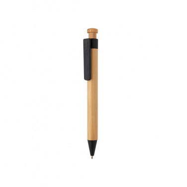 Logo trade corporate gift photo of: Bamboo pen with wheatstraw clip