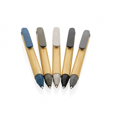 Logo trade business gifts image of: Write responsible recycled paper barrel pen