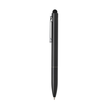 Logo trade corporate gifts image of: Kymi RCS certified recycled aluminium pen with stylus