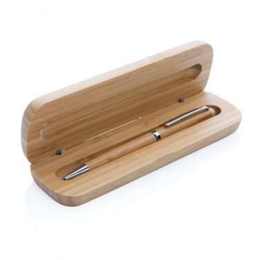 Logo trade promotional merchandise picture of: Bamboo pen in box