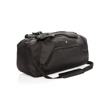 Logo trade promotional giveaway photo of: Swiss Peak RFID sports duffel & backpack