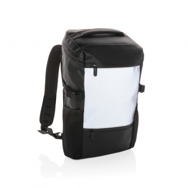 Logo trade promotional gift photo of: PU high visibility easy access 15.6" laptop backpack