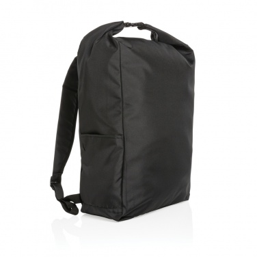 Logo trade promotional gift photo of: Impact AWARE™ RPET lightweight rolltop backpack