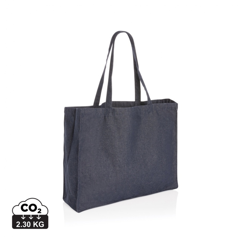 Logo trade corporate gifts image of: Impact AWARE™ recycled denim shopper