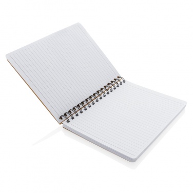 Logo trade corporate gift photo of: A5 Kraft spiral notebook with sticky notes