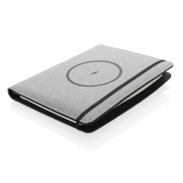 Logo trade corporate gift photo of: Air 5W wireless charging notebook with 5000mAh powerbank