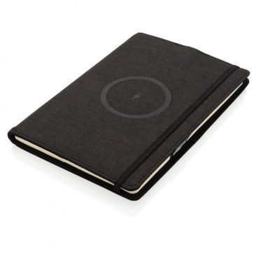 Logo trade business gift photo of: Air 5W wireless charging refillable journal cover A5