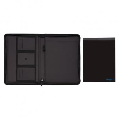 Logo trade promotional gift photo of: Impact AWARE™ RPET A4 portfolio with zipper