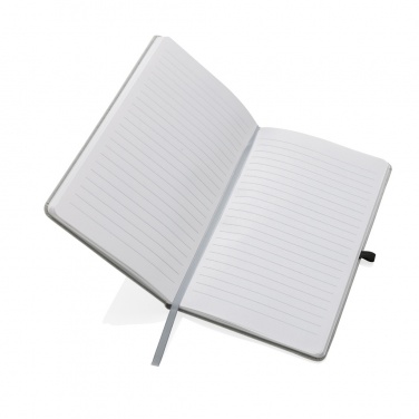 Logo trade promotional merchandise image of: Recycled leather hardcover notebook A5
