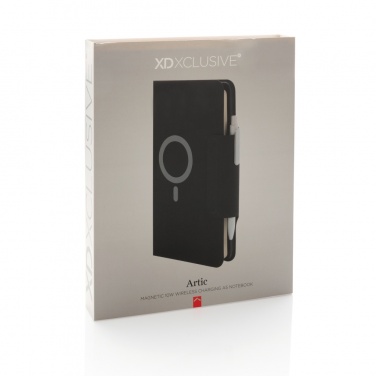 Logotrade promotional merchandise photo of: Artic Magnetic 10W wireless charging A5 notebook