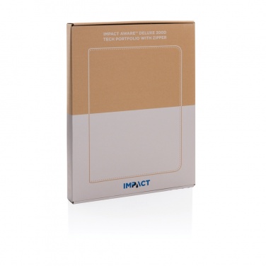 Logo trade promotional gift photo of: Impact Aware™ deluxe 300D tech portfolio with zipper