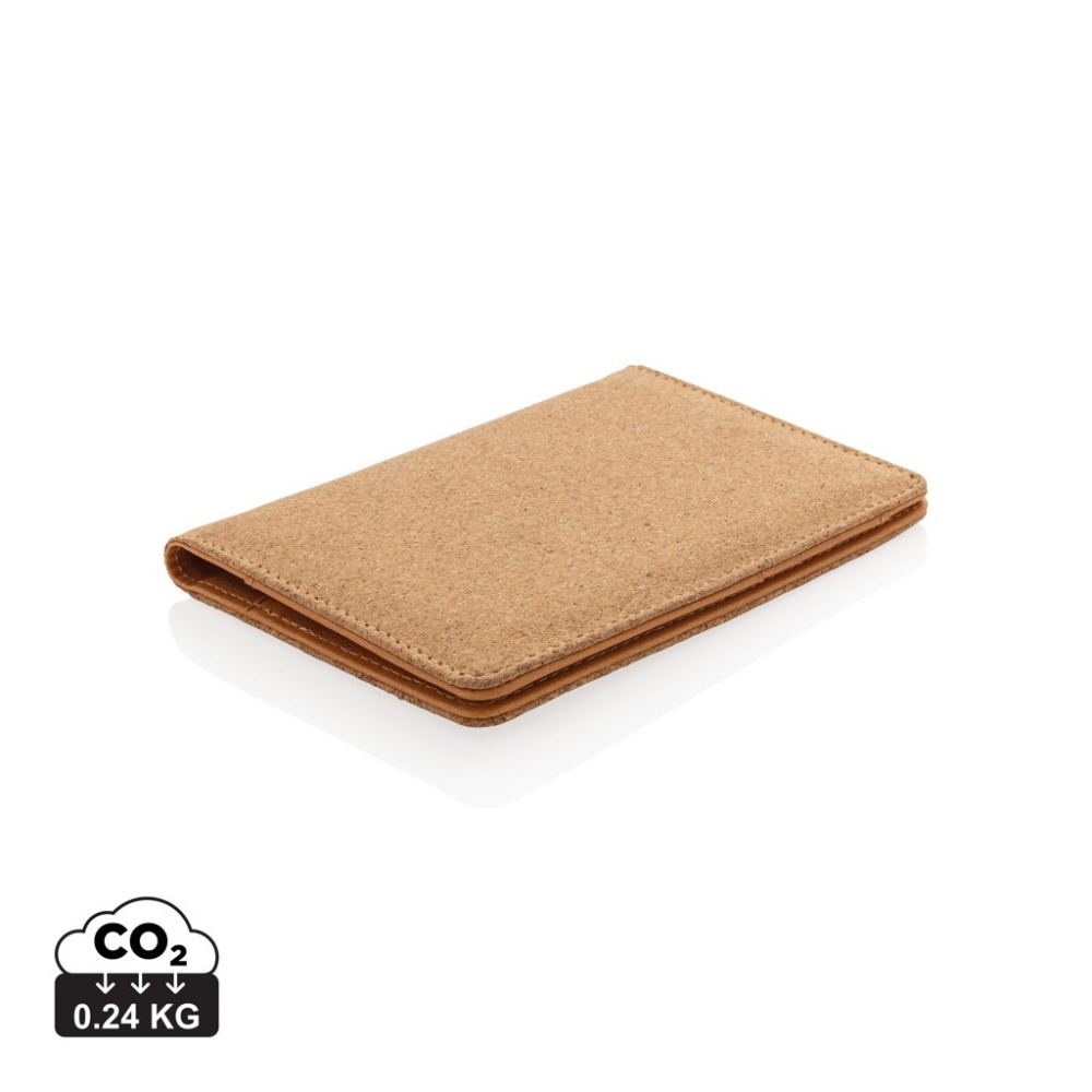 Logo trade corporate gifts picture of: Cork secure RFID passport cover