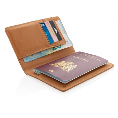 Logo trade corporate gifts picture of: Cork secure RFID passport cover