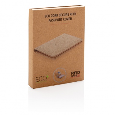 Logo trade promotional products picture of: Cork secure RFID passport cover
