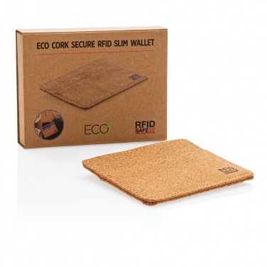 Logo trade promotional gifts image of: Cork secure RFID slim wallet