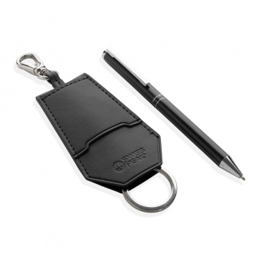 Logotrade promotional item picture of: SP Tula RCS certified recycled PU key holder and pen set