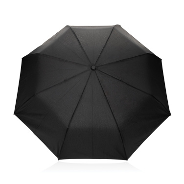 Logo trade advertising product photo of: Kaycey 21" AWARE™ RPET Acacia wood mini auto open umbrella