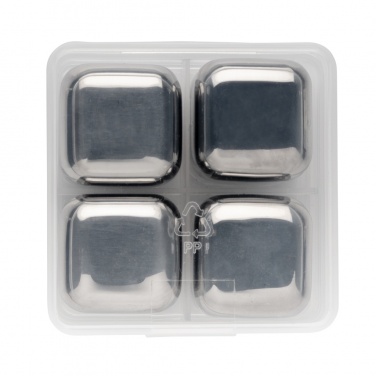 Logotrade promotional giveaways photo of: Re-usable stainless steel ice cubes 4pc