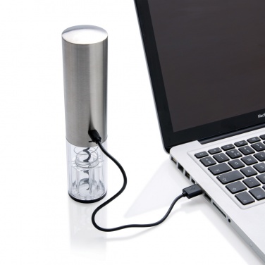 Logo trade promotional items image of: Electric wine opener - USB rechargeable