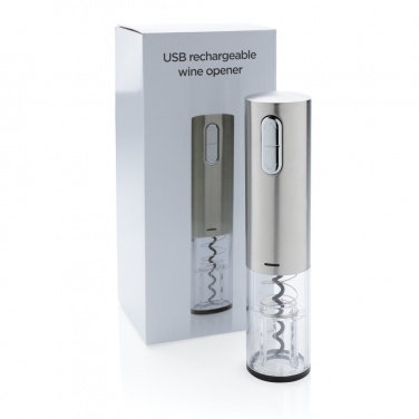 Logo trade corporate gifts image of: Electric wine opener - USB rechargeable