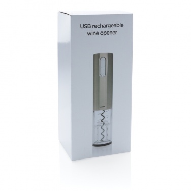 Logo trade promotional giveaways image of: Electric wine opener - USB rechargeable