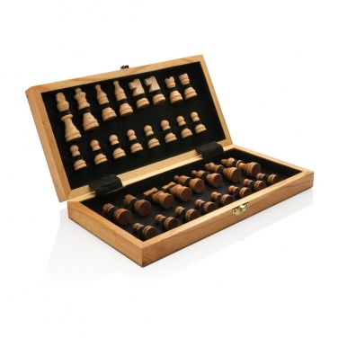 Logotrade promotional merchandise photo of: Luxury wooden foldable chess set