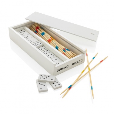 Logo trade business gift photo of: Deluxe mikado/domino in wooden box