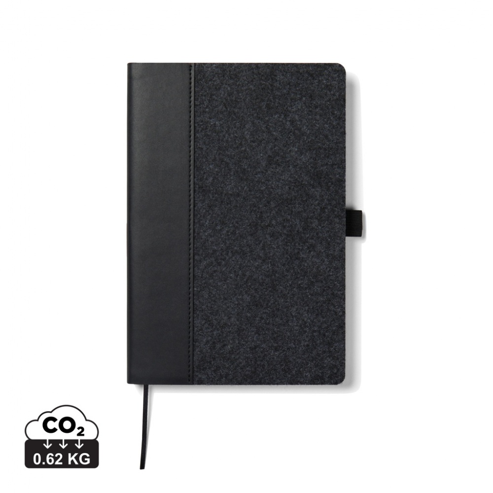 Logotrade promotional gift image of: VINGA Albon GRS recycled felt notebook