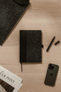 Logo trade promotional gift photo of: VINGA Albon GRS recycled felt notebook