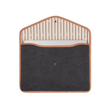 Logo trade corporate gift photo of: VINGA Bosler GRS recycled canvas 14" laptop sleeve