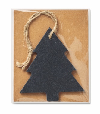 Logo trade promotional item photo of: Slate xmas hanger tree