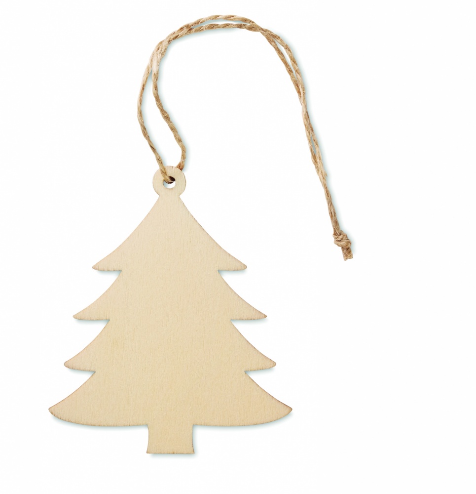 Logo trade promotional gifts image of: Wooden Tree shaped hanger