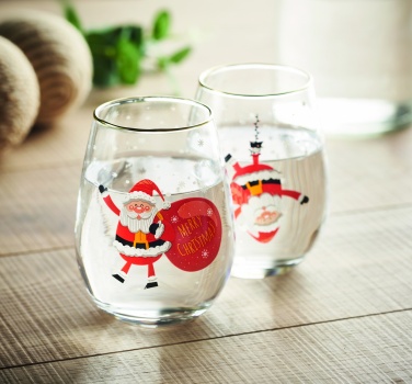 Logo trade promotional merchandise picture of: Set of 2 Christmas glasses