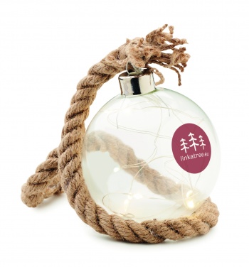 Logo trade advertising products image of: Glass bauble LED light