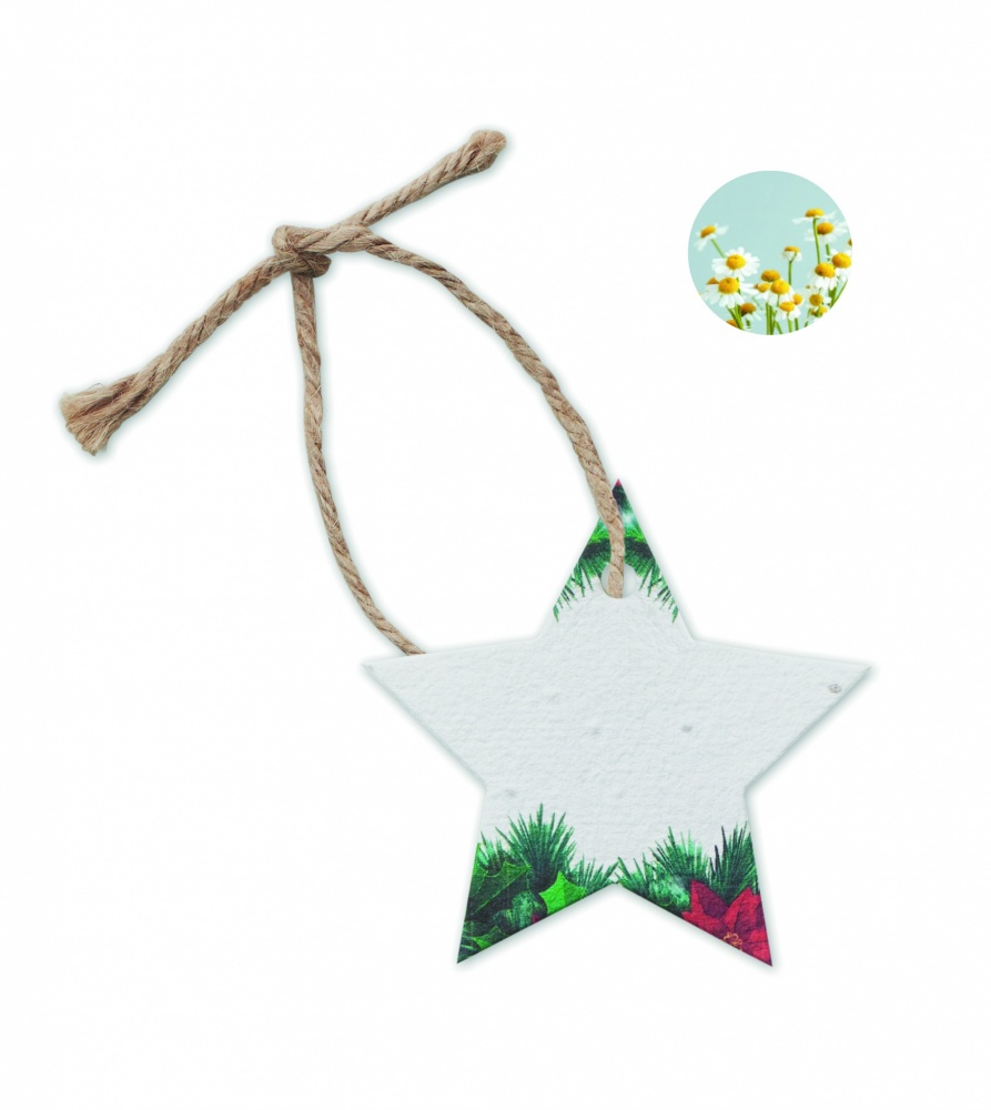 Logo trade promotional item photo of: Seed paper Xmas ornament
