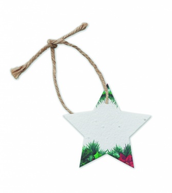 Logo trade promotional giveaways picture of: Seed paper Xmas ornament