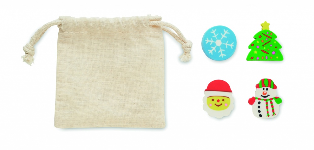 Logotrade business gifts photo of: Set of 4 Christmas erasers