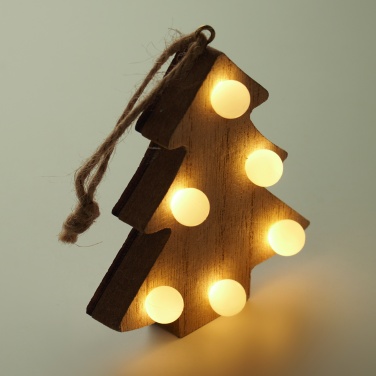 Logo trade promotional merchandise image of: Wooden weed tree with lights