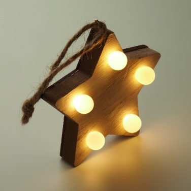 Logotrade promotional merchandise photo of: Wooden weed star with lights