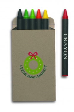 Logotrade promotional giveaway picture of: Carton of 6 wax crayons