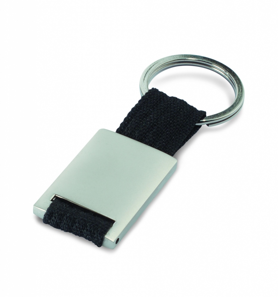 Logo trade business gift photo of: Metal rectangular key ring Espoo