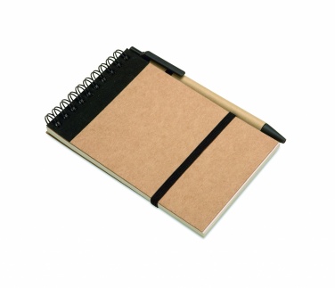 Logotrade promotional product picture of: A6 recycled notepad with pen