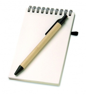 Logotrade advertising products photo of: A6 recycled notepad with pen